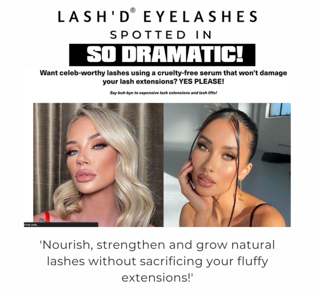 So Dramatic Online, Vegan Lash Serum - Lash'd Eyelashes