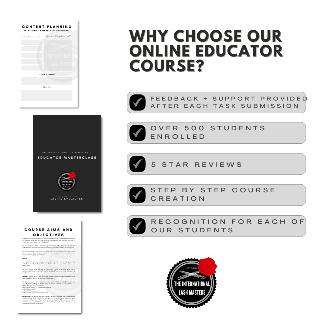 Online Lash Educator Course - Become a Lash Trainer - Lash'd Eyelashes