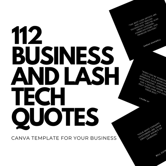 112 Business and Lash Tech Quotes for IG Posts - Canva Template
