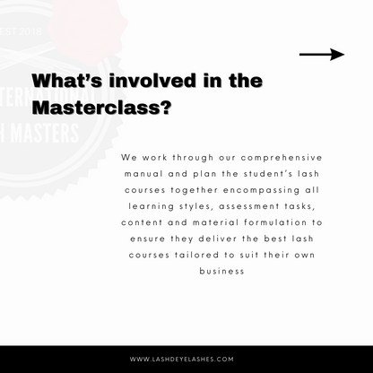 Lash Educator Masterclass - Master the Creation of your own Lash Course