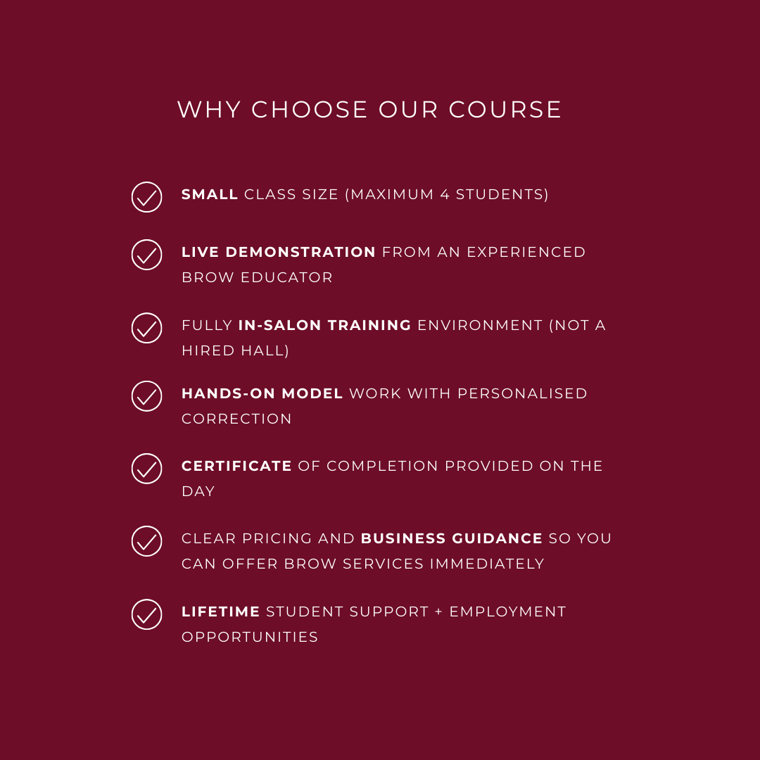 Brow Training Course Melbourne – One Day In-Person Certification
