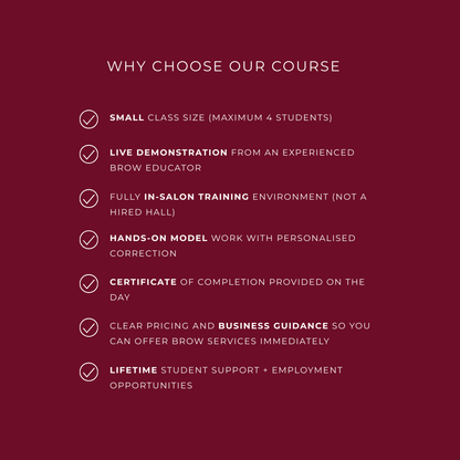 Brow Training Course Melbourne – One Day In-Person Certification