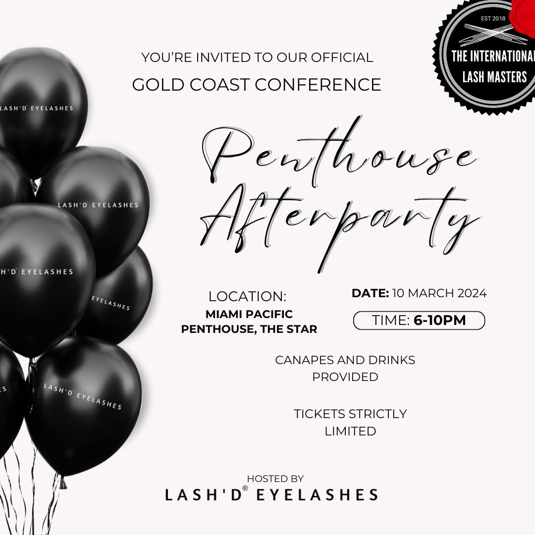 Official Lash'd Eyelashes Gold Coast Lash Conference Penthouse Afterparty