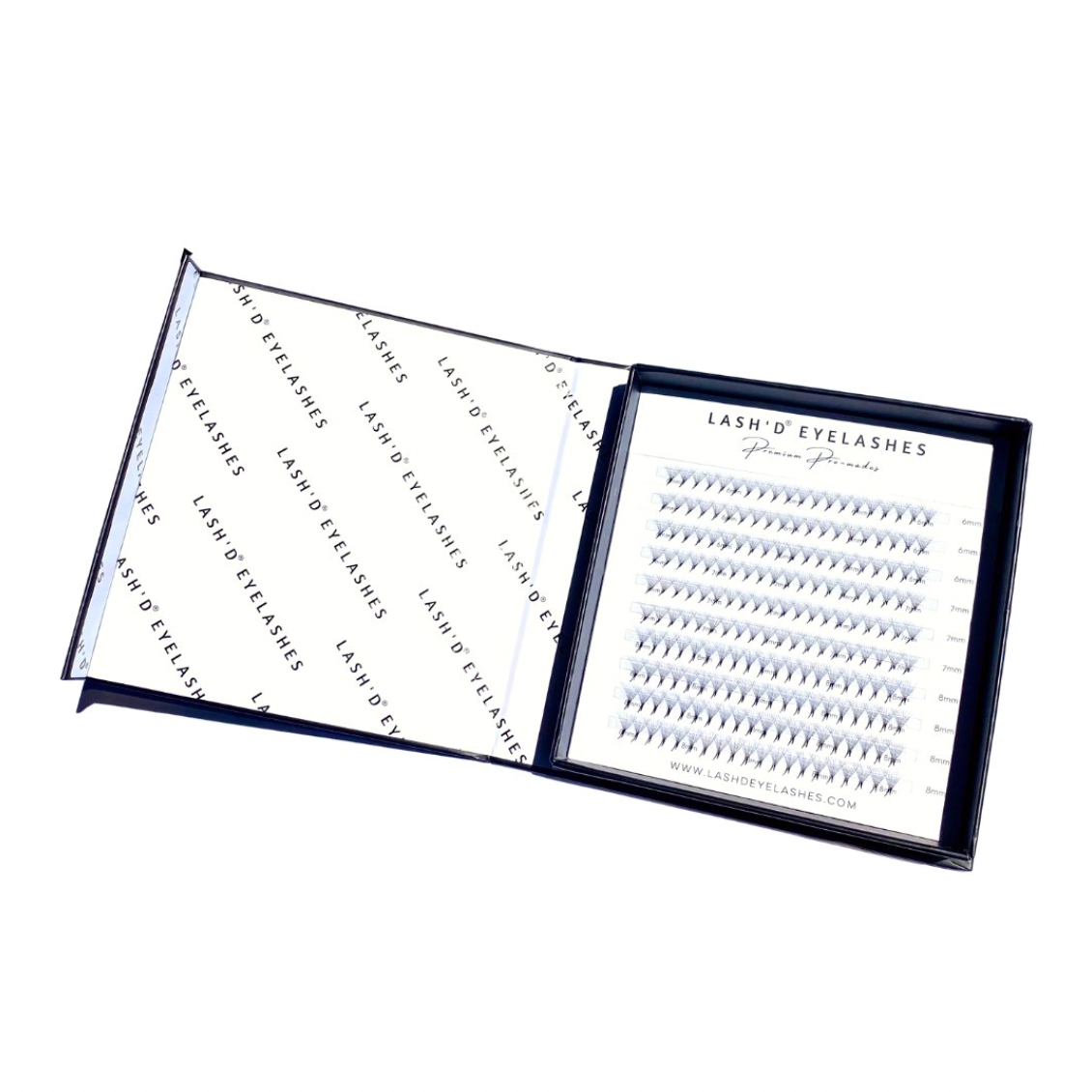 10D 0.03mm C+ Curl 200 Fan Pro Made Lash Trays Single Length | Mixed length | Volume Eyelash Extensions