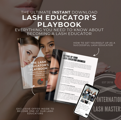 The Lash Educator Playbook - The Ultimate Guide to Becoming a Lash Educator with Resell Rights