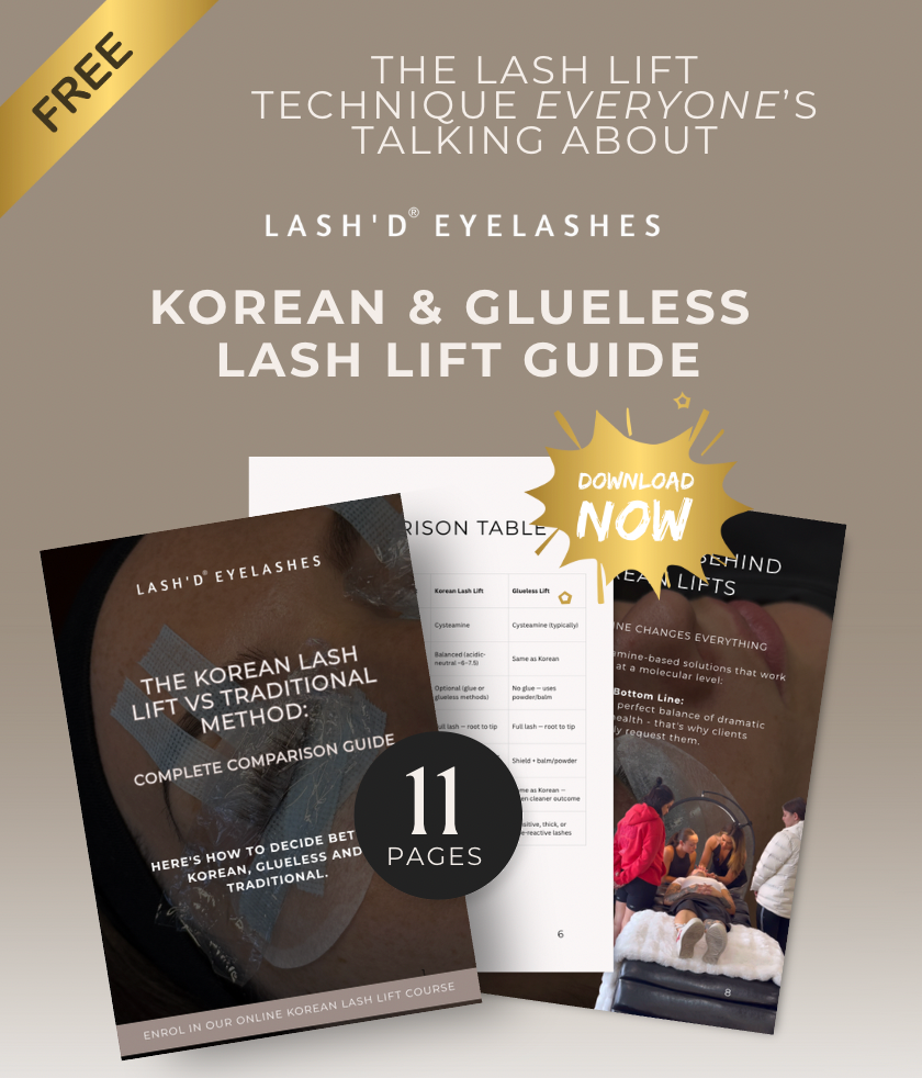 Free Ebook: The Korean + Glueless Lash Lift vs Traditional Method: Complete Comparison Guide – Download Now