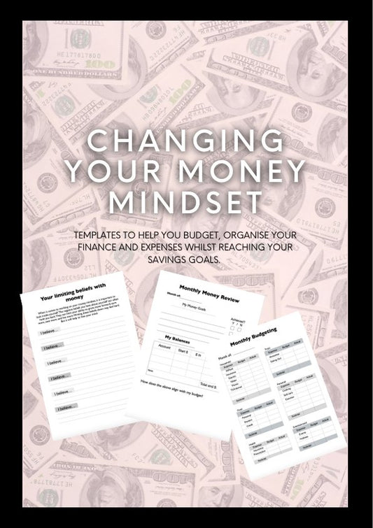 Change your Money Mindset - Financial Planner Templates - Lash'd Eyelashes
