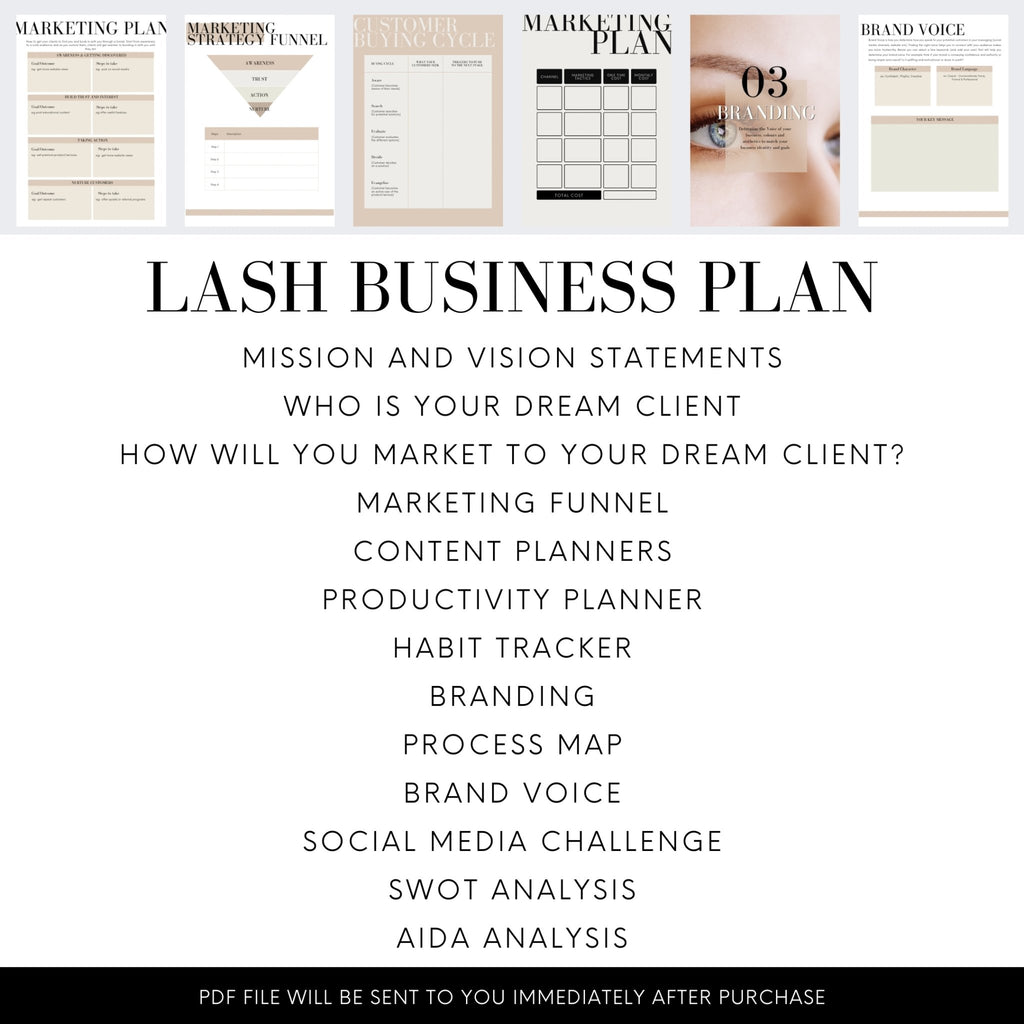 Lash Business Planner | Plan and Grow your Lash Business - Lash'd Eyelashes