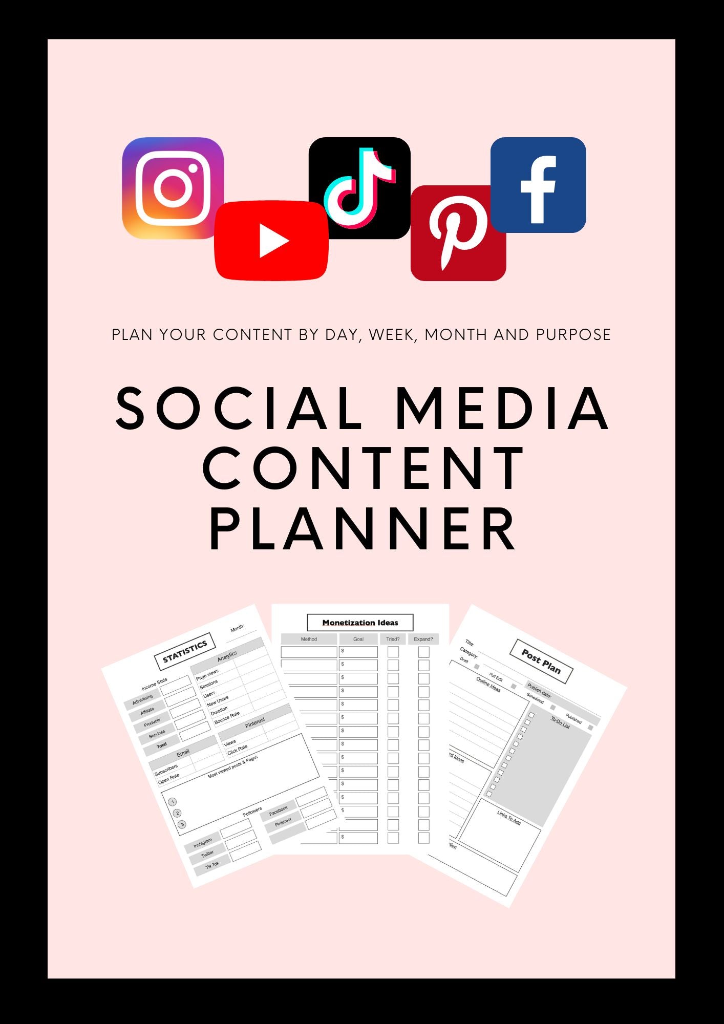 Social Media Content Planner - E- book - Lash'd Eyelashes